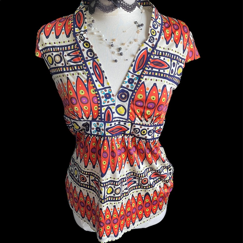 Trina Turk Woman Top Short Sleeve Size 6
